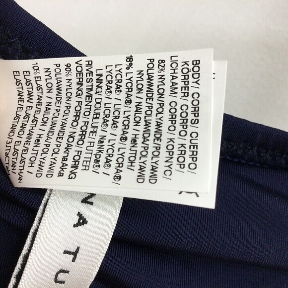 Trina Turk Mid Blue Getaway Solid Shirred Side Hipster Bikini Swim Bottom 12 NWT - Picture 7 of 9